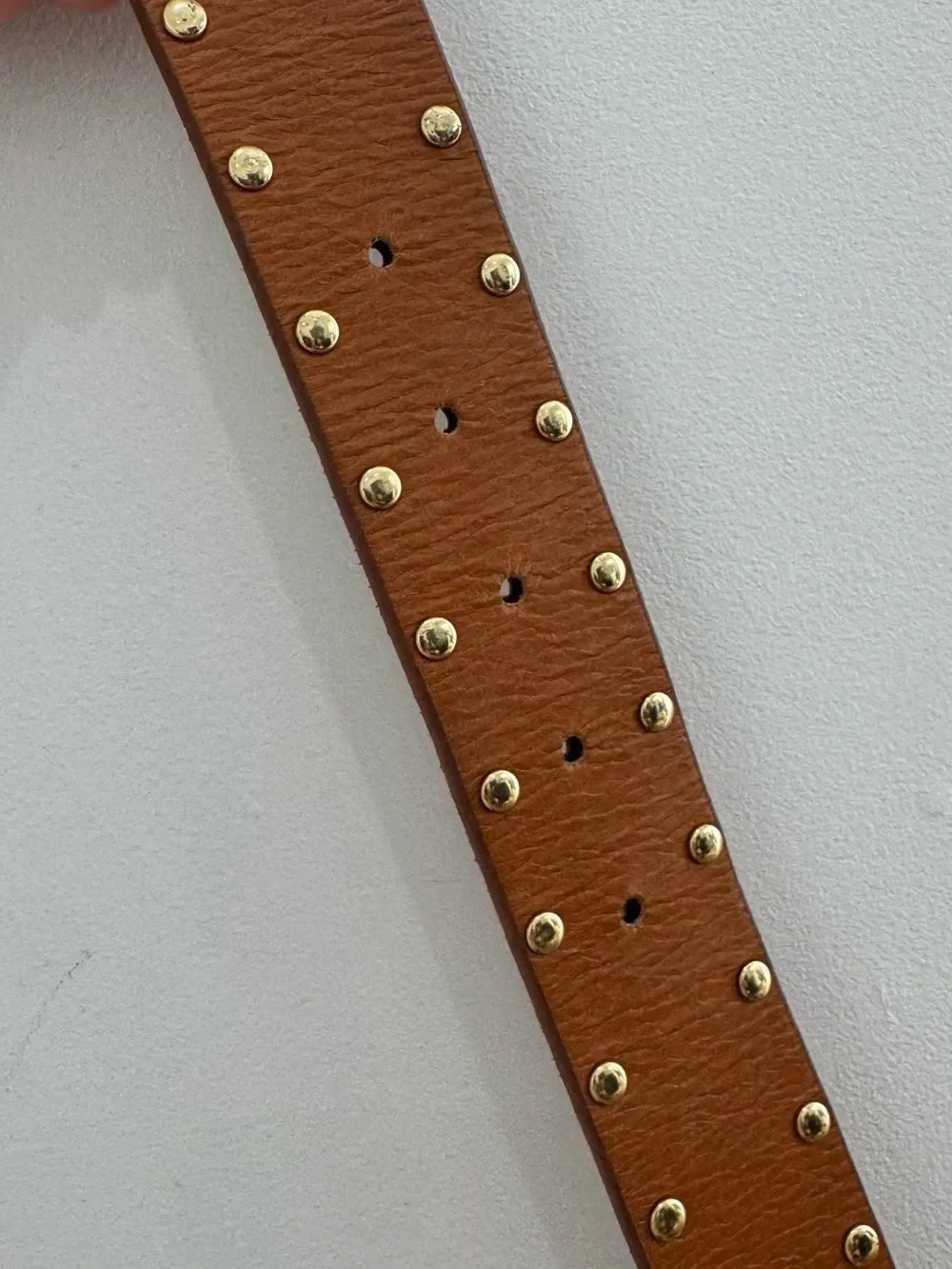 B LOW brown leather western belt with star design